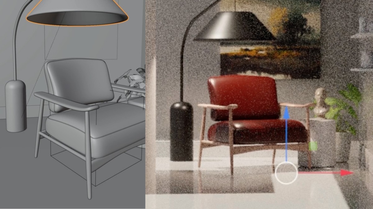 آموزش طراحی داخلی با مخلوط کن: یک صحنه سه بعدی پیشرفته بسازید