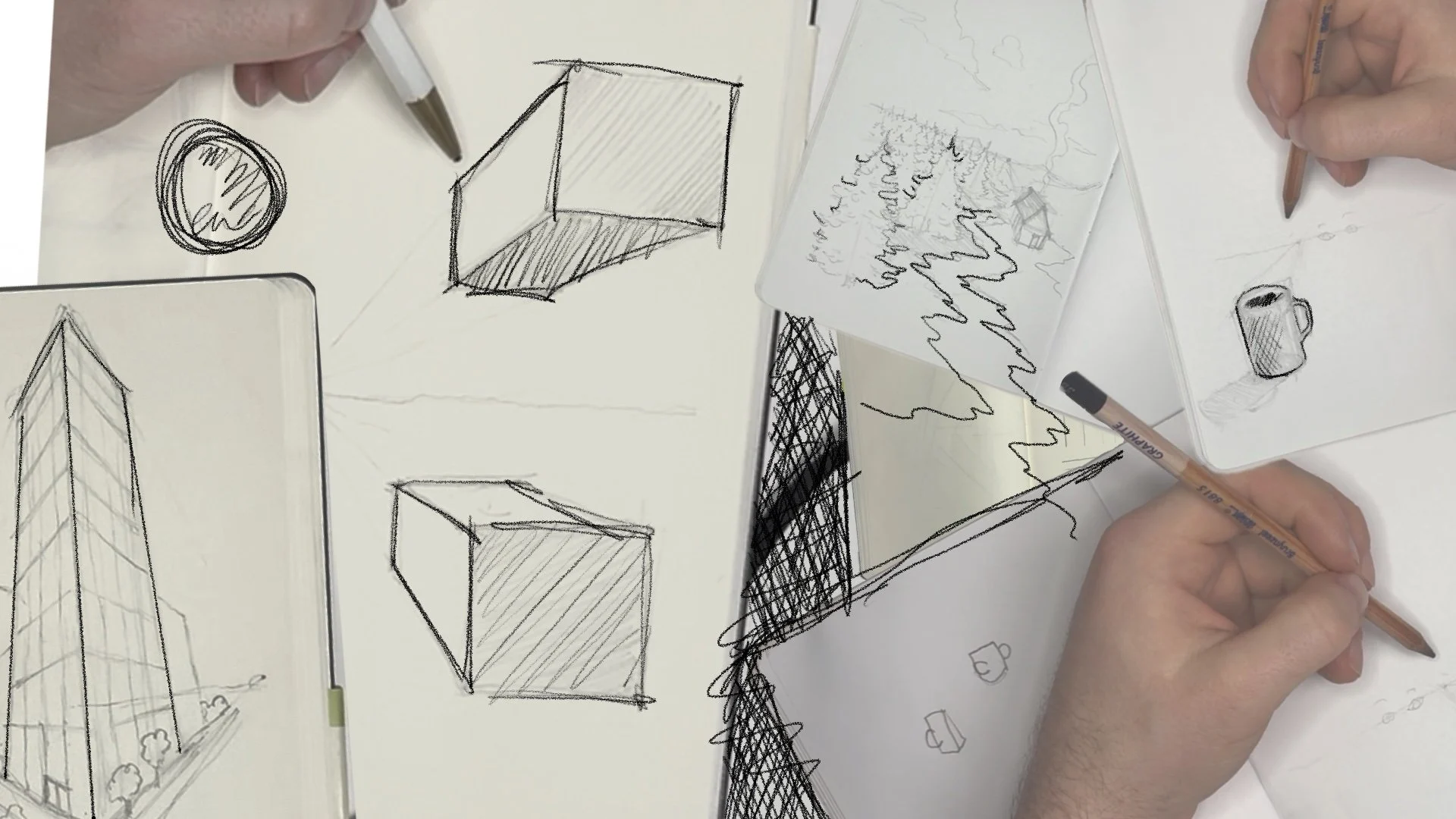 آموزش طراحی اسکچ پرسپکتیو آزاد: چالش 7 روزه نقاشی نامرتب

