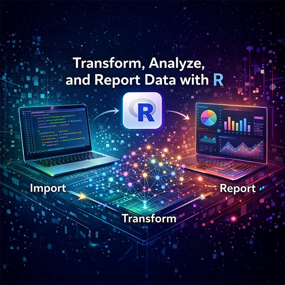 آموزش تحول، تحلیل و گزارش‌دهی داده‌ها با زبان R
