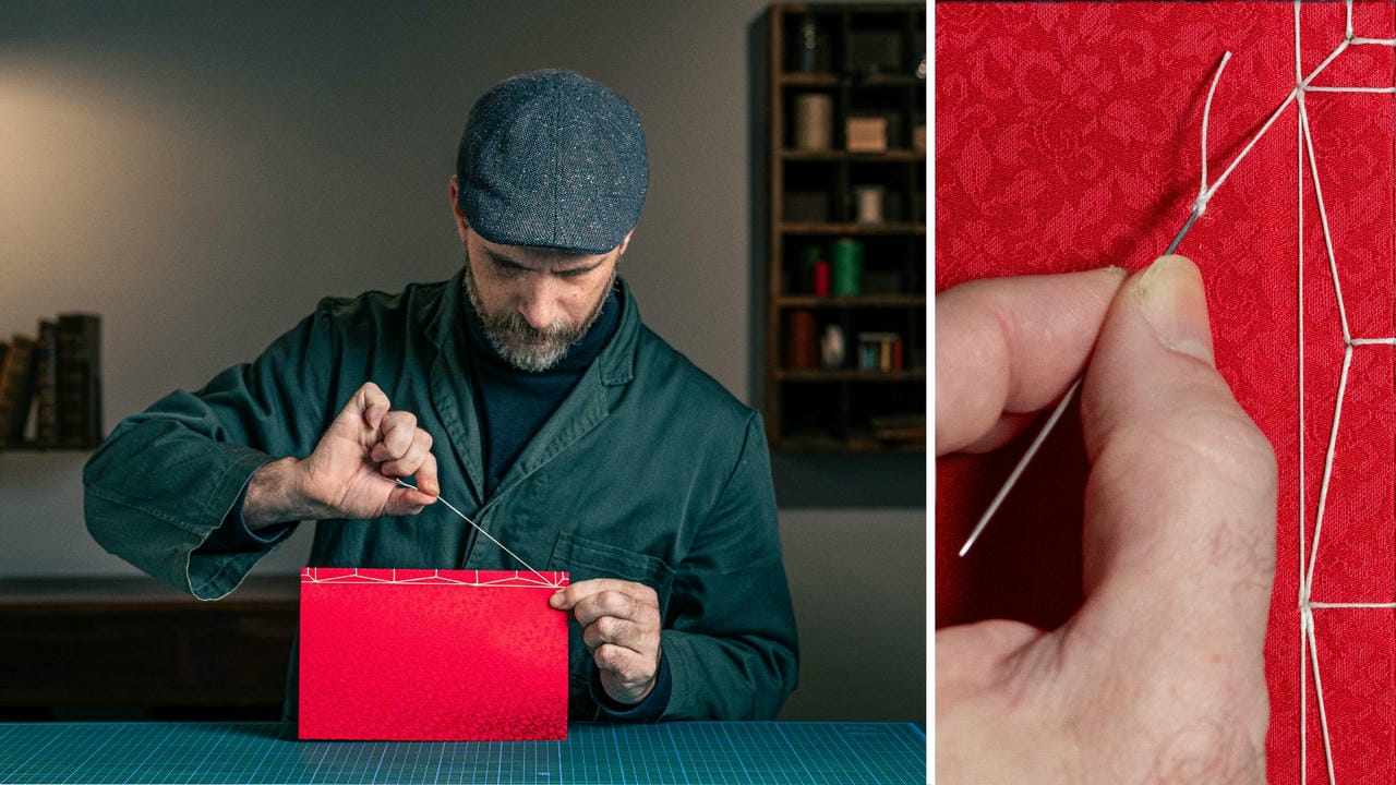 آموزش سریع صحافی - صحافی برگ شاهدانه ژاپنی

