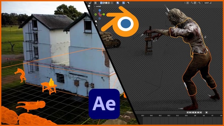 آموزش جامع ویژوال افکت (VFX) با بلندر و افترافکت

