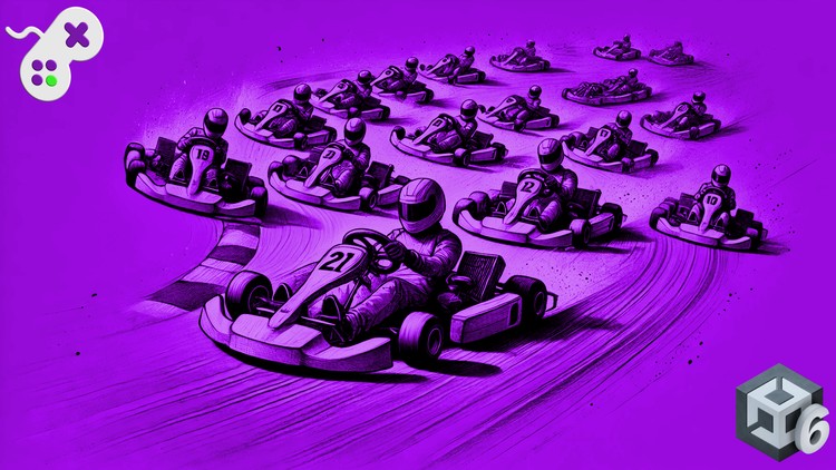 آموزش ساخت بازی مسابقه‌ای کارت چند نفره - سازگار با Unity 6

