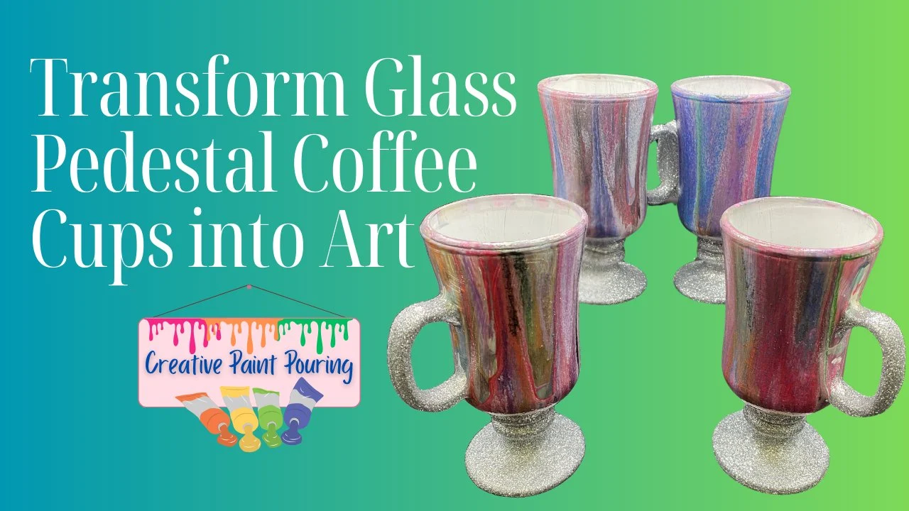 آموزش ریختن رنگ خلاق: فنجان های قهوه پایه شیشه ای را به هنر تبدیل کنید