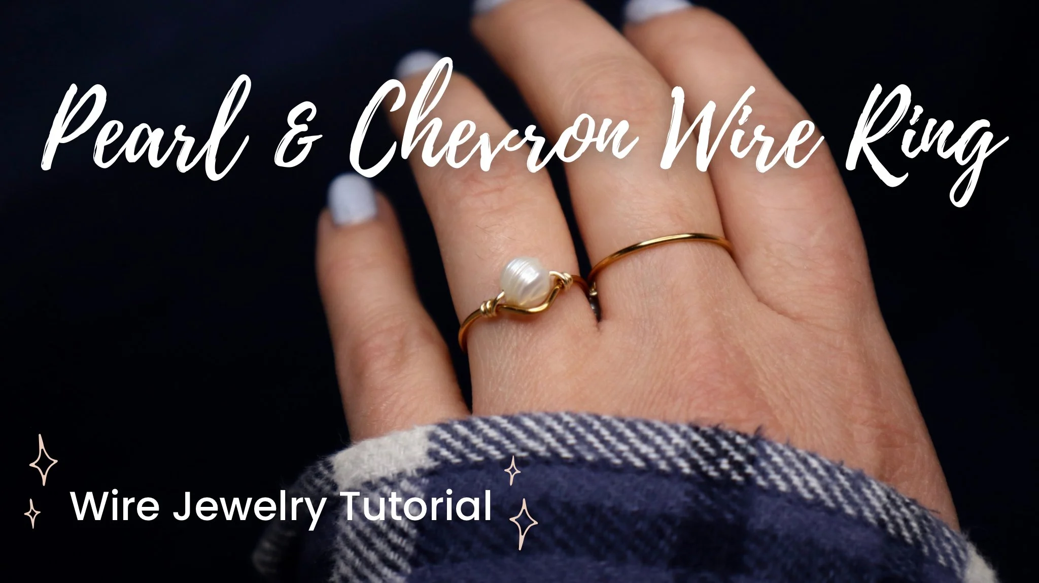 آموزش انگشتر سیمی مروارید و شورون
