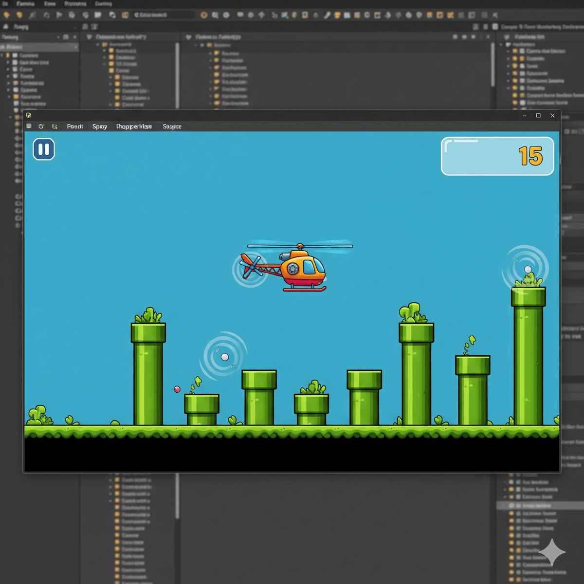 آموزش ساخت و پیاده‌سازی بازی دوبعدی Flappy Chopper در یونیتی