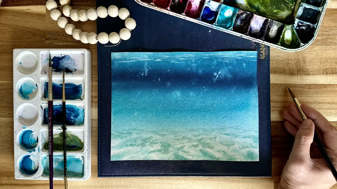 آبرنگ زیر آب: آموزش تکنیک خیس در خیس برای عمق و نور
