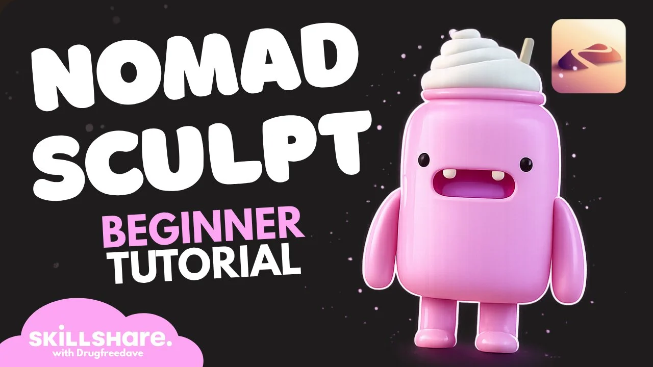 آموزش مقدماتی نوماد اسکلپت: طراحی کاراکتر Kawaii Jar