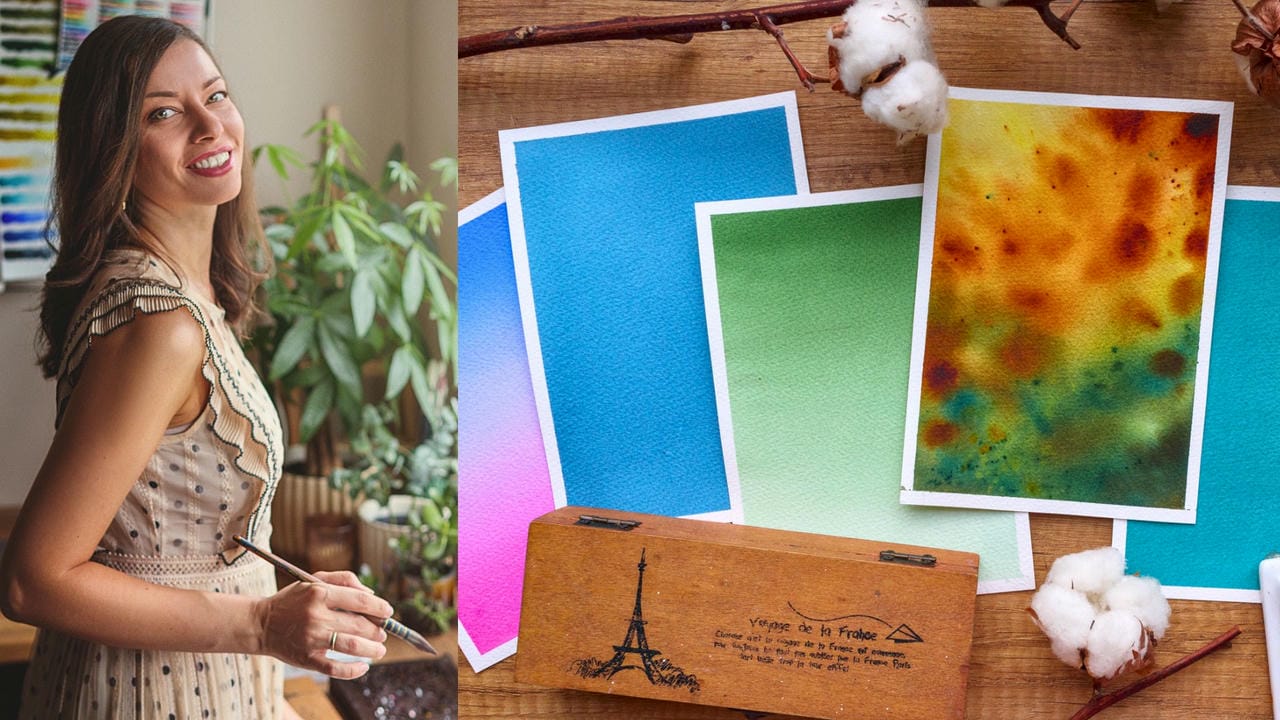 آموزش حرفه‌ای پس‌زمینه‌های آبرنگ: تکنیک‌ها و رفع اشکالات
