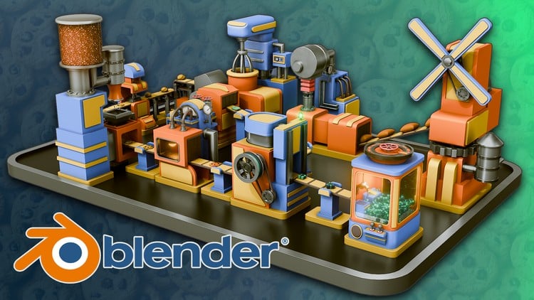 آموزش جامع بلندر برای مبتدیان: کارخانه بیسکویت پزی

