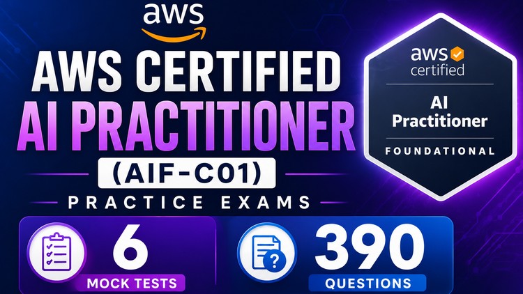 آزمون‌های آزمایشی مدرک AWS Certified AI Practitioner (AIF-C01) - ۶ آزمون کامل