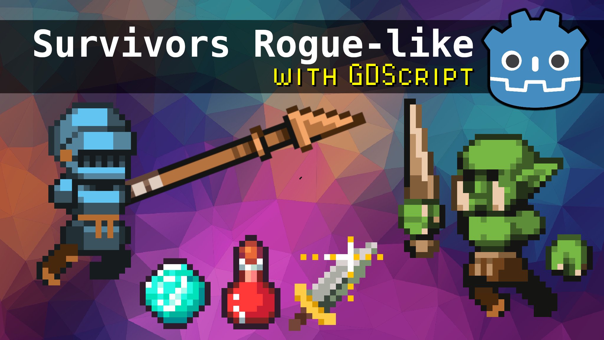 آموزش تسلط بر Godot 4: ساخت یک بازی Roguelike در سبک Survivors با GDScript