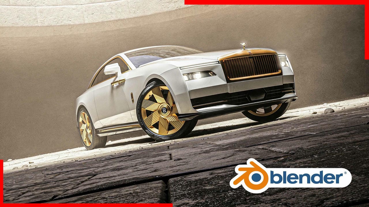 آموزش بلندر: ساخت رولز رویس اسپکتر از ابتدا تا انتها
