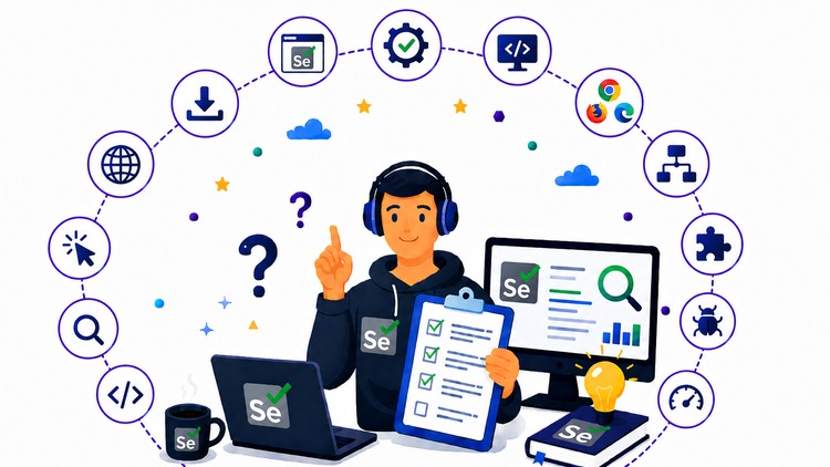 آموزش بیش از ۵۰۰ سوال و جواب مصاحبه سلنیوم (Selenium) ۲۰۲۶