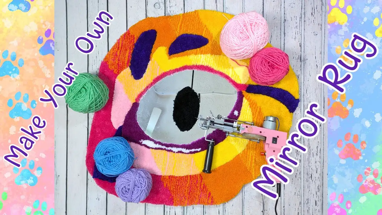 آموزش ساخت فرش آینه‌ای با تفنگ تاپستری فرش
