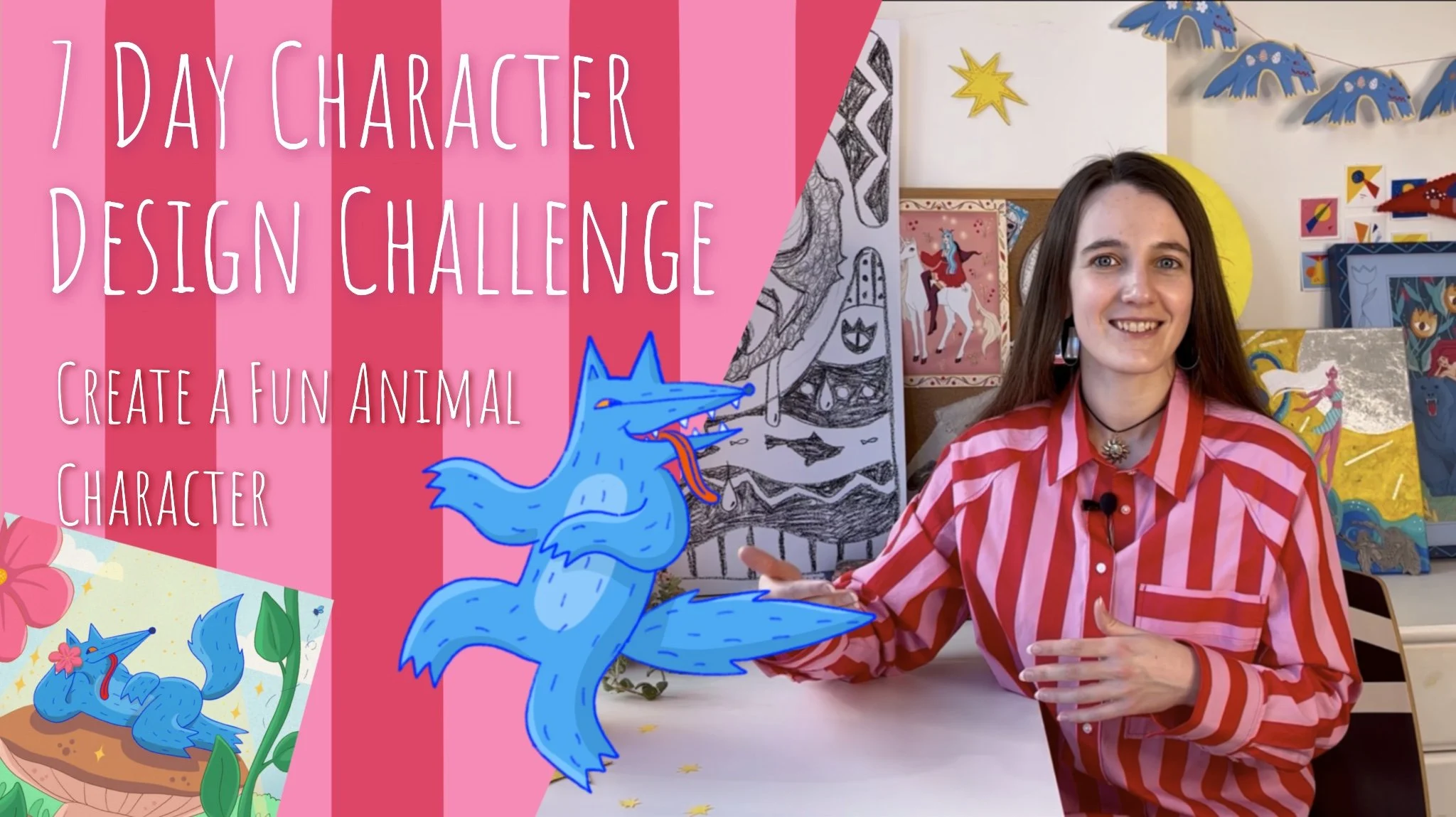 آموزش چالش طراحی کاراکتر ۷ روزه: خلق یک شخصیت حیوان بامزه
