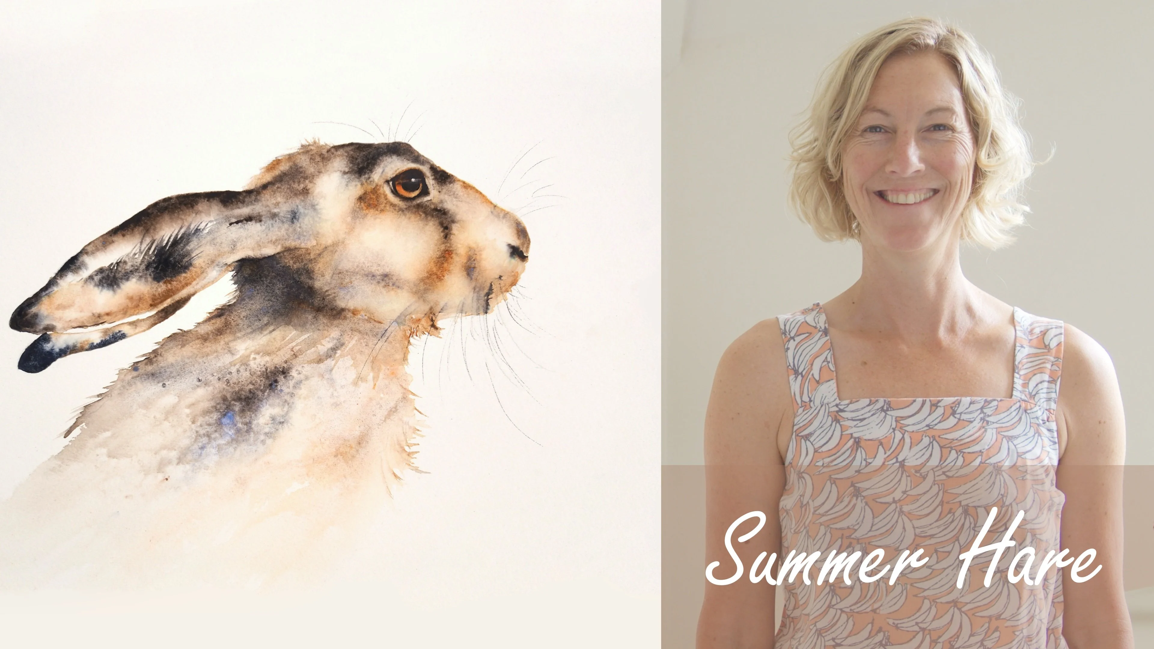 آموزش خرگوش تابستانی: مسترکلاس آبرنگ با تکنیک جریان آزاد اثر جین دیویس