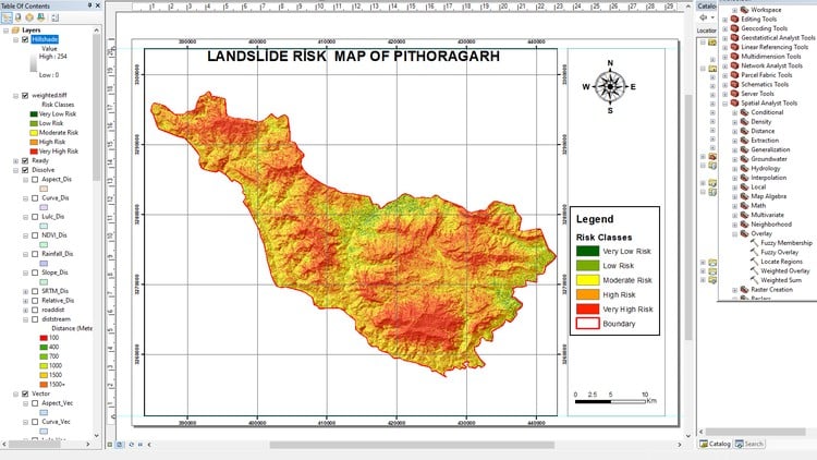 آموزش تحلیل خطر رانش زمین با سنجش از دور و GIS/AHP
