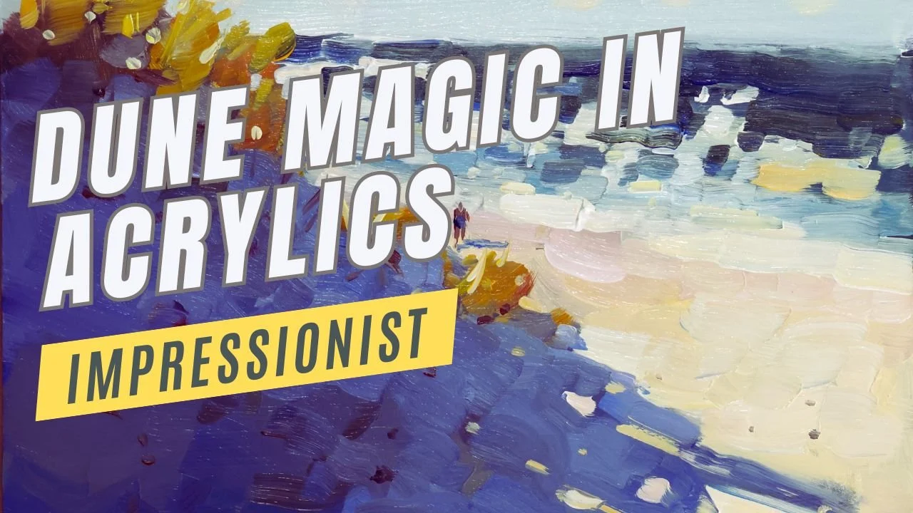 آموزش نقاشی سایه های تپه با آکریلیک - نور و جو