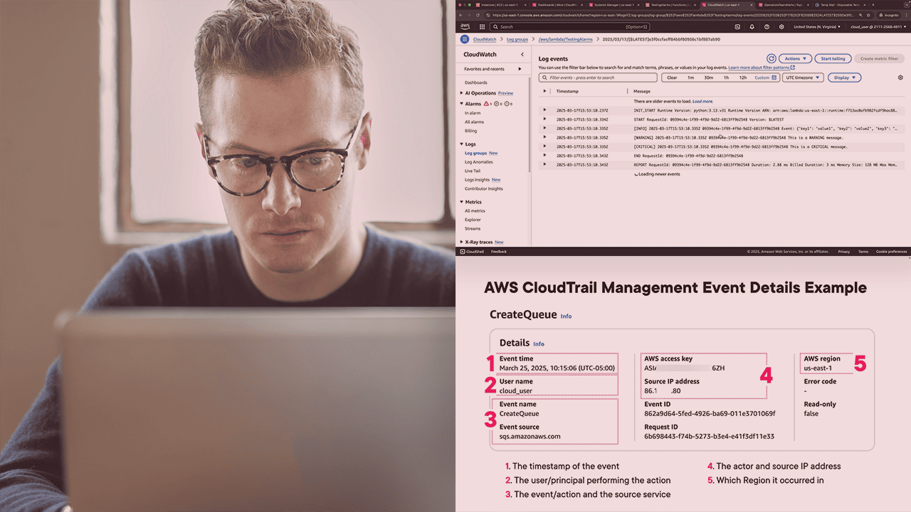 آموزش دوره جامع AWS Certified Solutions Architect - Associate (SAA-C03): امنیت و مانیتورینگ ورک‌لودها