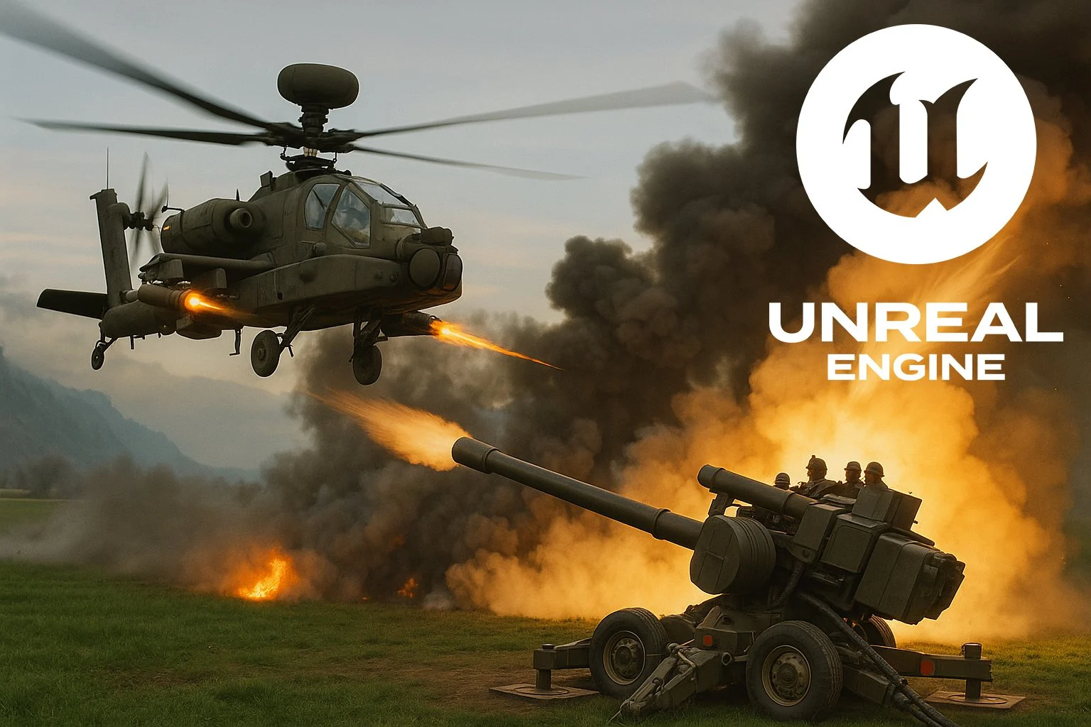 دوره آموزش ساخت بازی هلیکوپتر با مسلسل ضدهوایی در آنریل انجین 5
