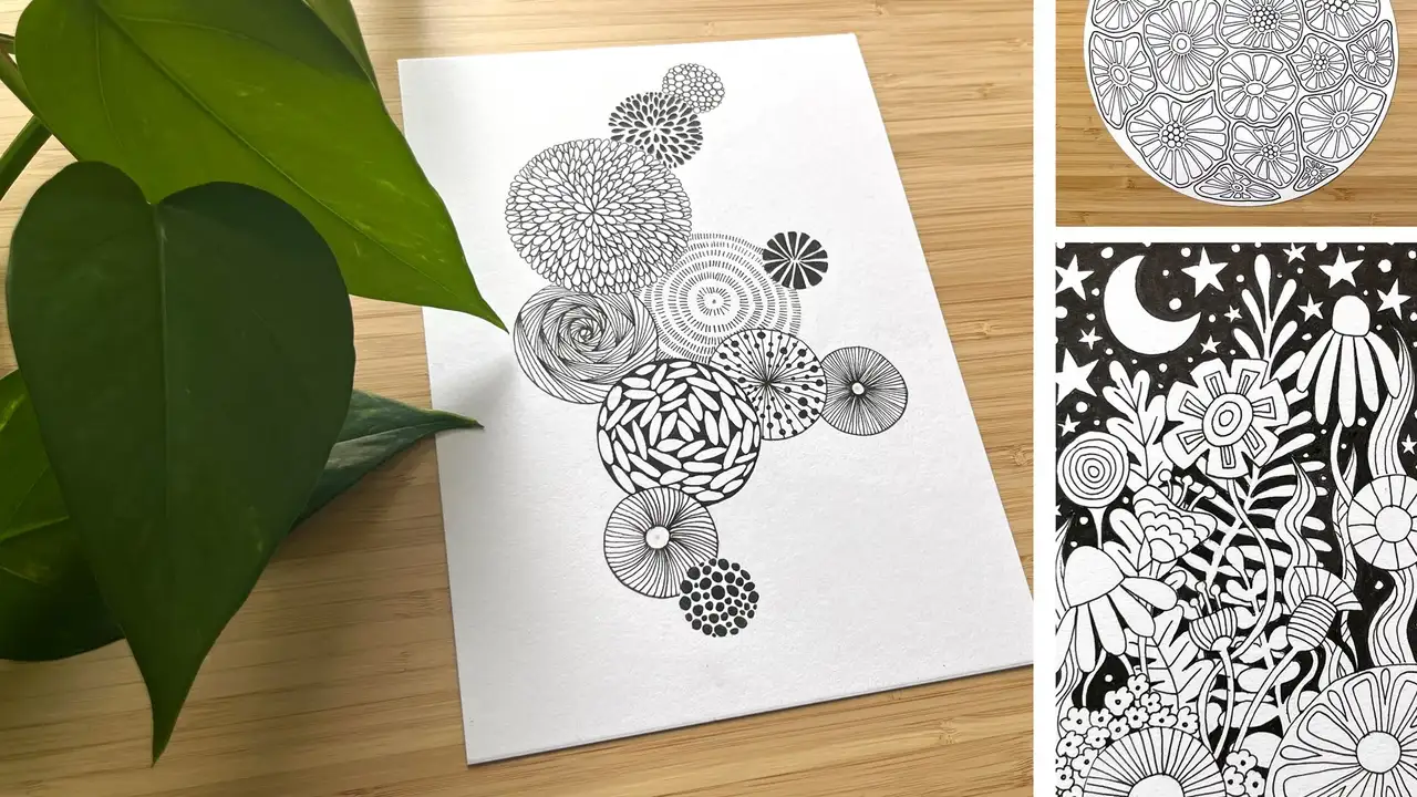 فانتزی گلدار: سه تمرین نقاشی برای رفع استرس و آرامش ذهن
