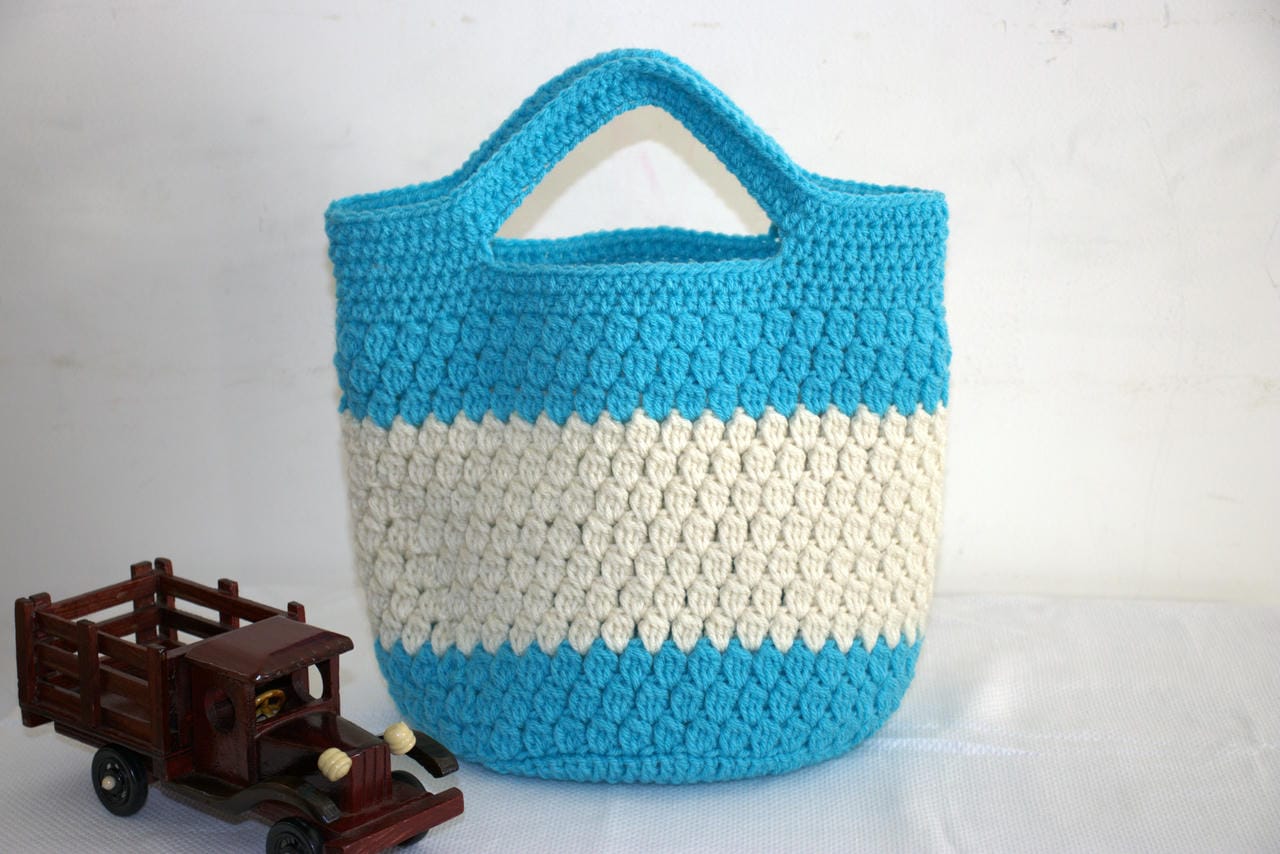 نحوه قلاب دوزی یک کیسه آموزش-Crochet Cluster Bag-Crochet Bag-Crochet Bag-Crochet Picnic Bag