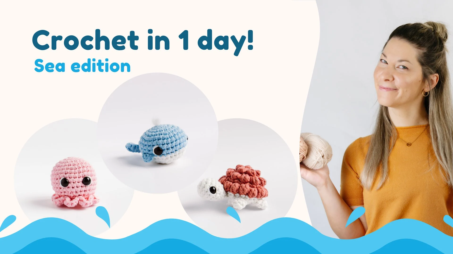 آموزش قلاب بافی در یک روز: ۳ حیوان دریایی ببافید و مهارت‌های خود را ارتقا دهید!
