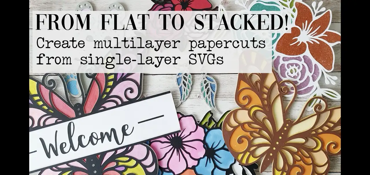 آموزش از تخت تا انباشته! کاغذهای چند لایه را از پرونده های SVG تک لایه ایجاد کنید