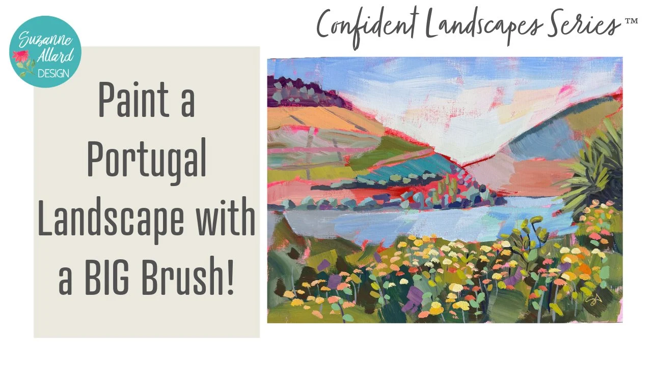 آموزش نقاشی منظره پرتغال با قلم‌مو بزرگ در آبرنگ، رنگ روغن، گواش یا اکریلیک!

