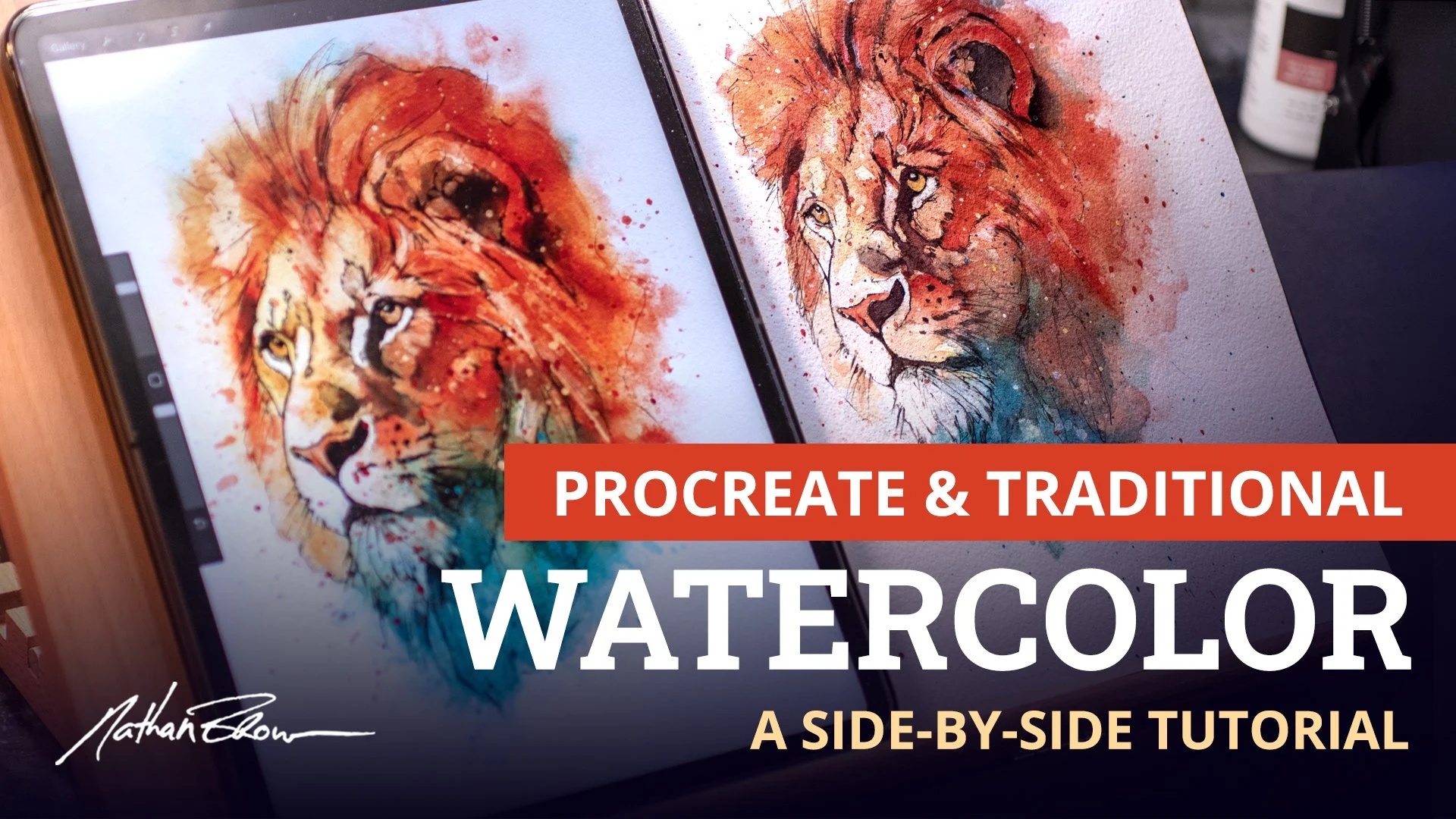 آموزش آبرنگ سنتی و دیجیتال در Procreate: خلق یک اثر هنری گام‌به‌گام