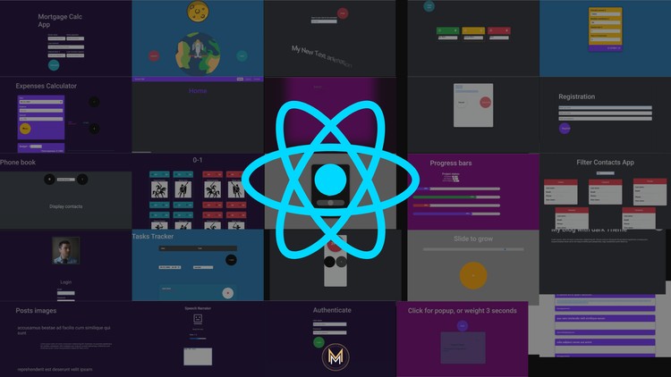 بیش از 30 پروژه React، آموزش React JS با ساخت بیش از 30 اپلیکیشن وب
