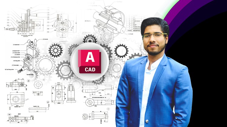 آموزش اتوکد مکانیک به همراه بیش از ۸۰ نقشه [هشتاد نقشه] به زبان هندی

