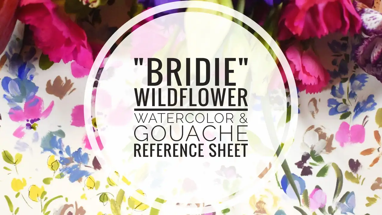 آموزش "بریدی" نقاشی رنگ روغن و رنگ آب گل وحشی - برگه مرجع
