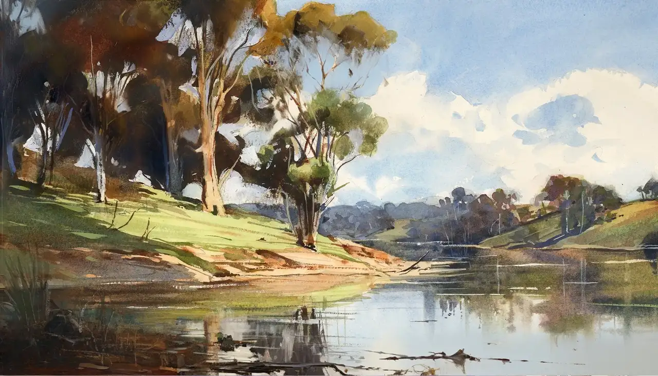 آموزش رنگ‌آمیزی حومه‌شهر: تکنیک‌های آبرنگ برای مناظر آرام
