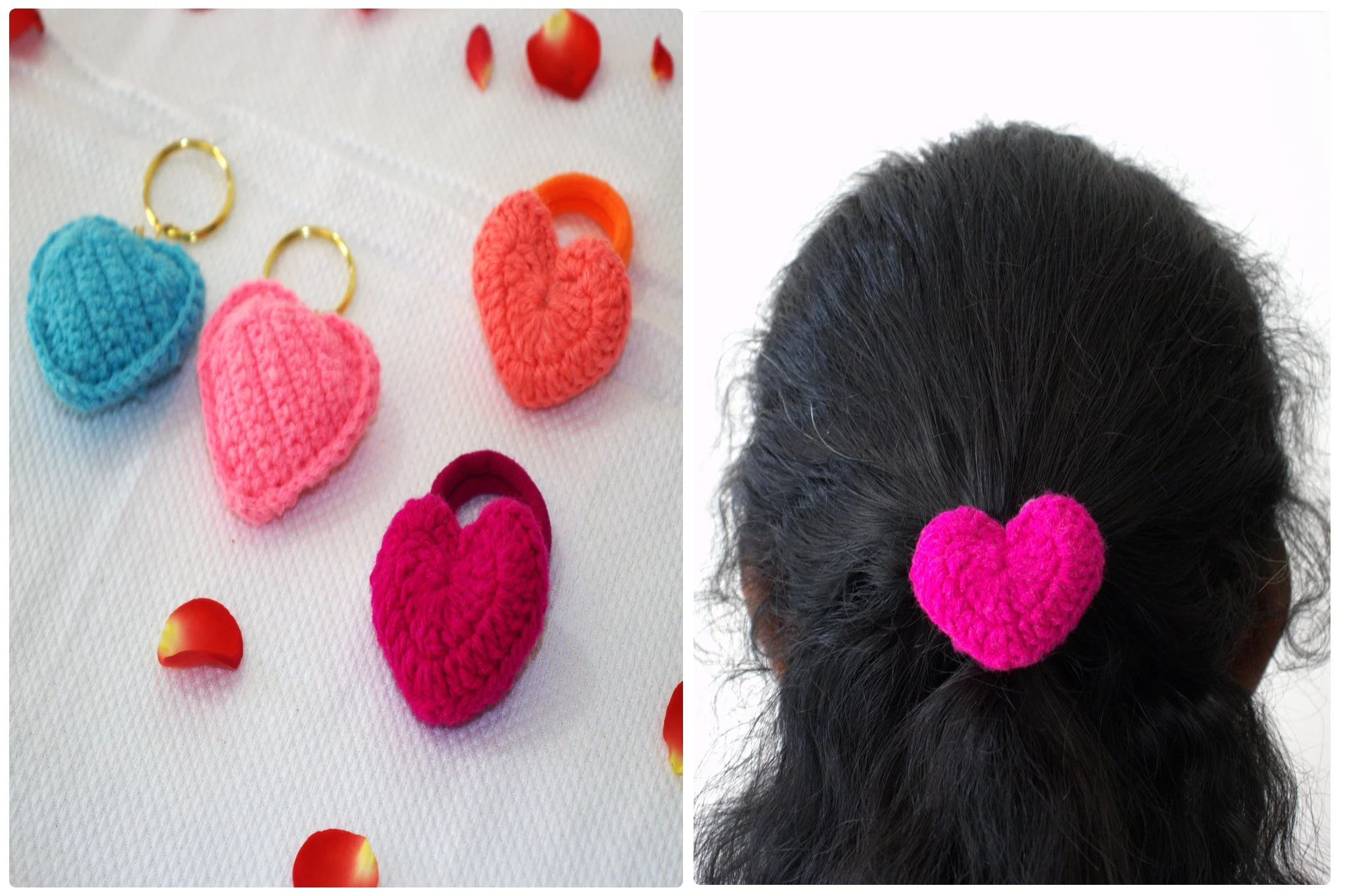 آموزش روز ولنتاین ویژه !! قلاب بافی قلب موهای قلب-کلید قلب قلب و دندان قلب یاد بگیرید که آنها را در 1 ساعت بسازید