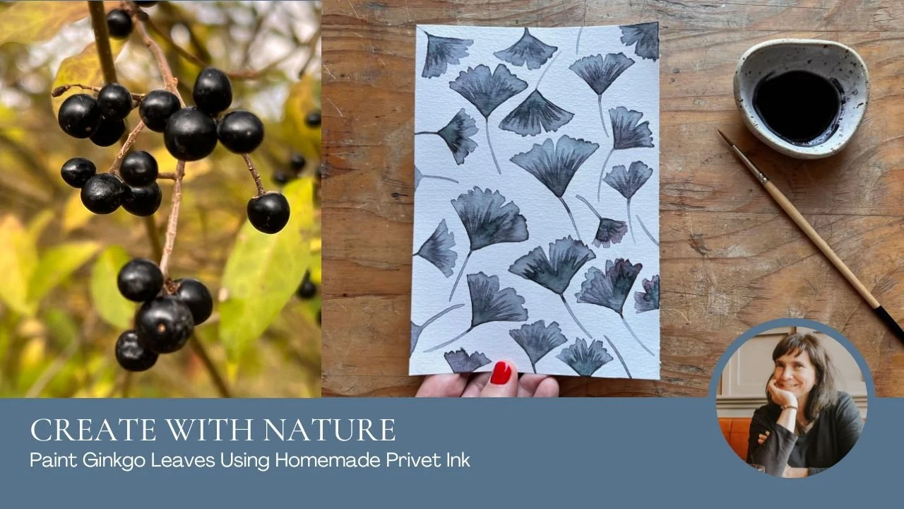 آموزش رنگ کردن برگ‌های جینکو با جوهر خانگی انگور ترش
