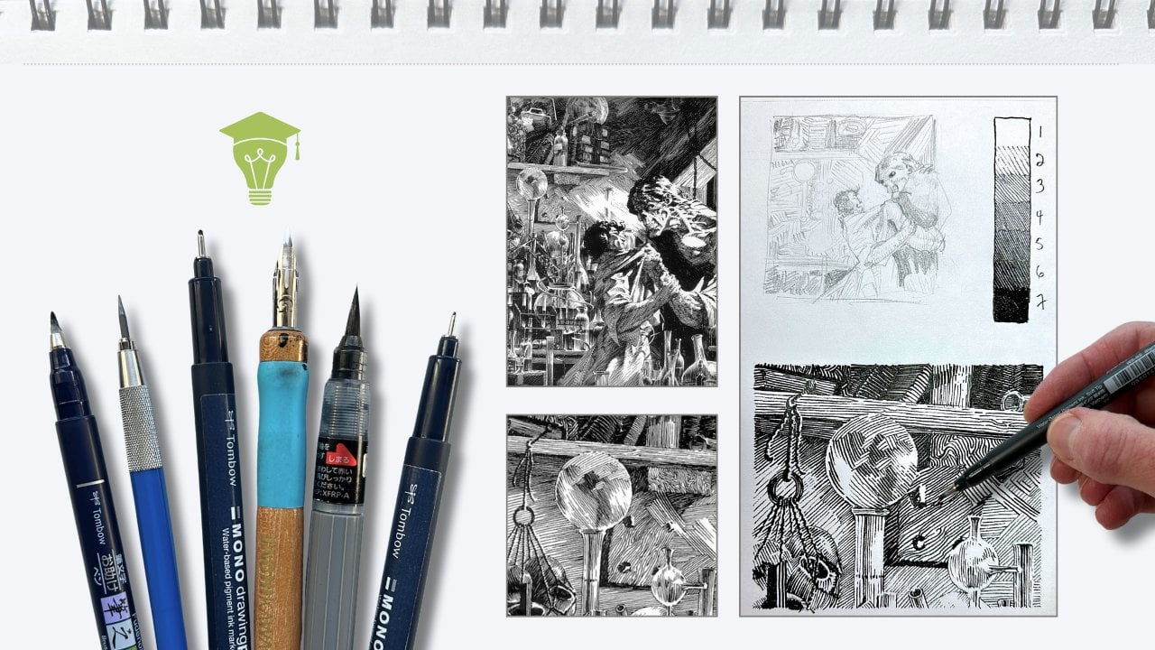 آموزش تکنیک‌های قلم و مرکب را با مطالعه آثار استادان کشف کنید
