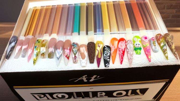 آموزش طراحی ناخن اکریلیک سریع
