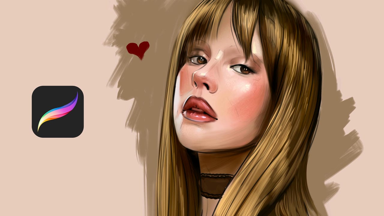 آموزش نقاشی پرتره در پروکرییت (Procreate)
