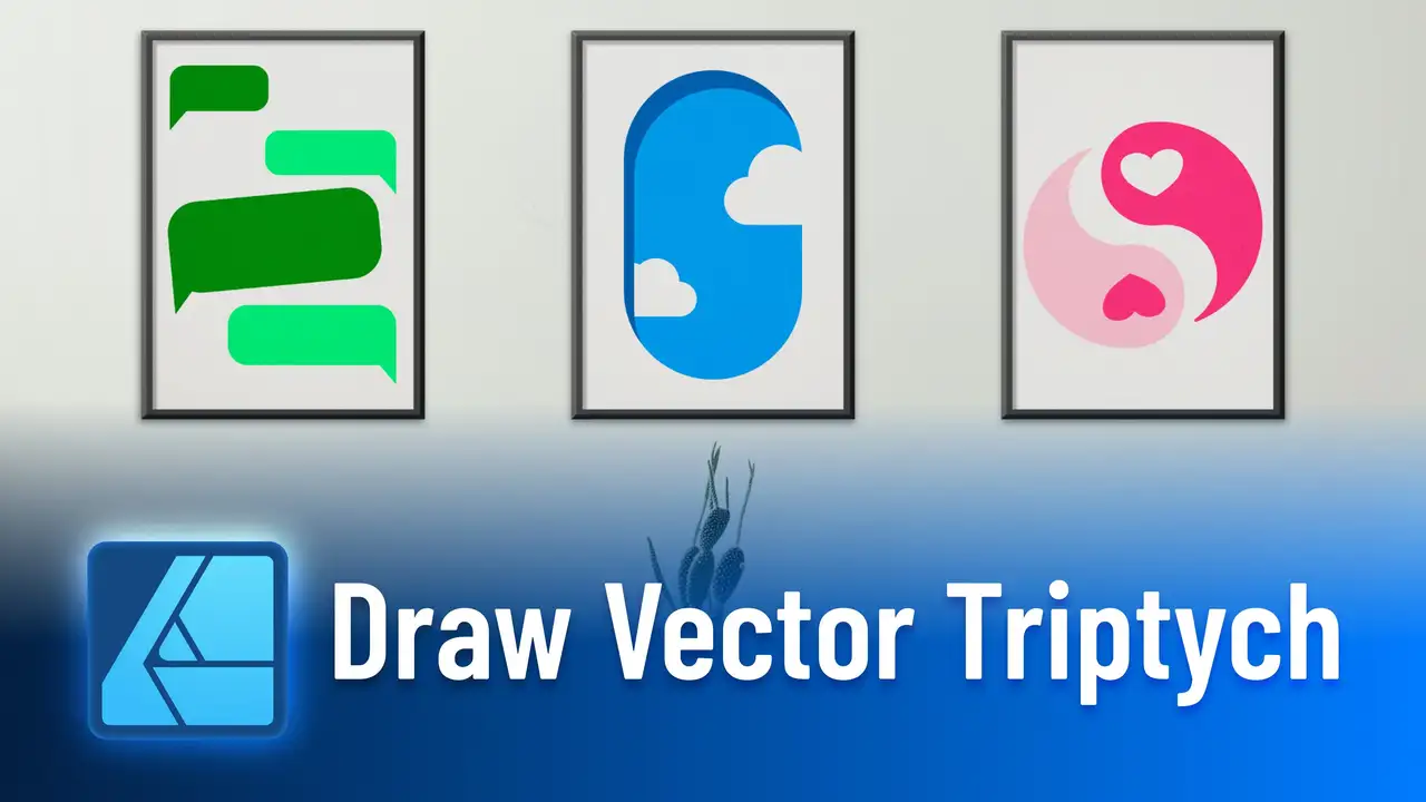 آموزش با Affinity Designer، هنر دیواری تریپتیچ مینیمالیستی بسازید

