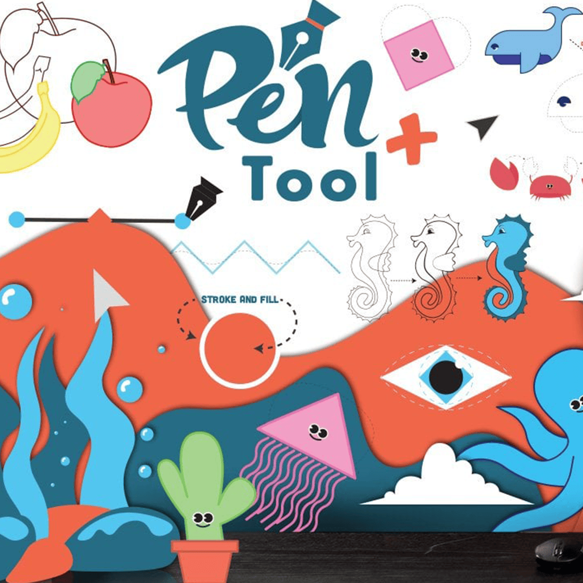 آموزش جامع Pen Tool Plus: تسلط بر قدرتمندترین ابزار ترسیم ادوبی ایلاستریتور