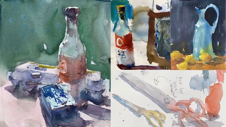 آموزش چالش 18 روزه آبرنگ - مناسب برای مبتدیان

