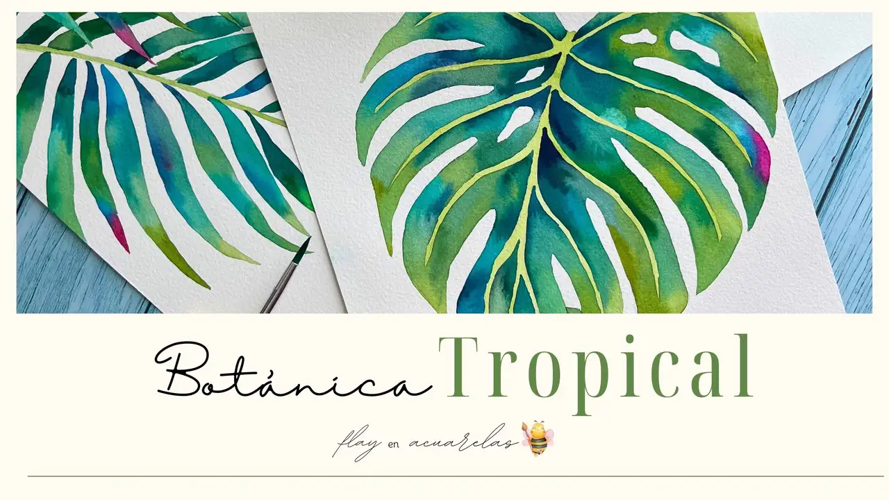 آموزش Botánica گرمسیری En Acuarela-tropical در آبرنگ