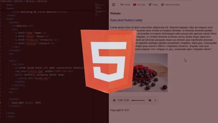 آموزش HTML برای مبتدیان: ساخت وب‌سایت‌های مدرن از ابتدا
