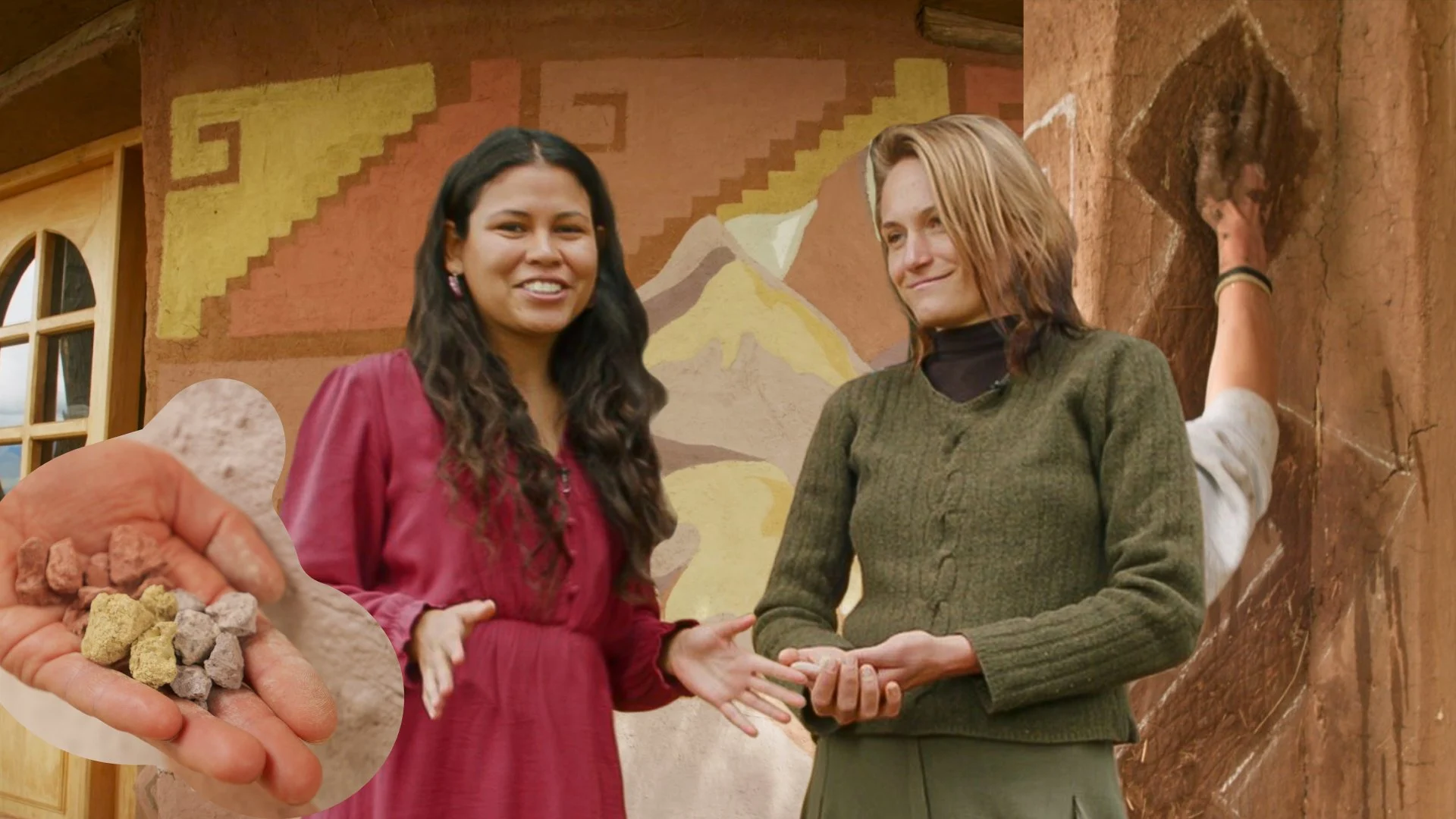 آموزش هنر دیواری با خاک رس: نقاشی با رنگدانه‌های معدنی و مجسمه‌سازی با گل

